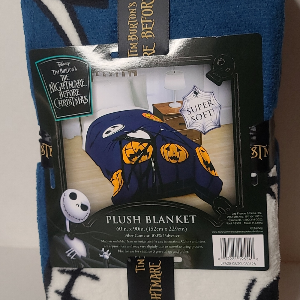 Disney Jack Skellington Plush Blanket
